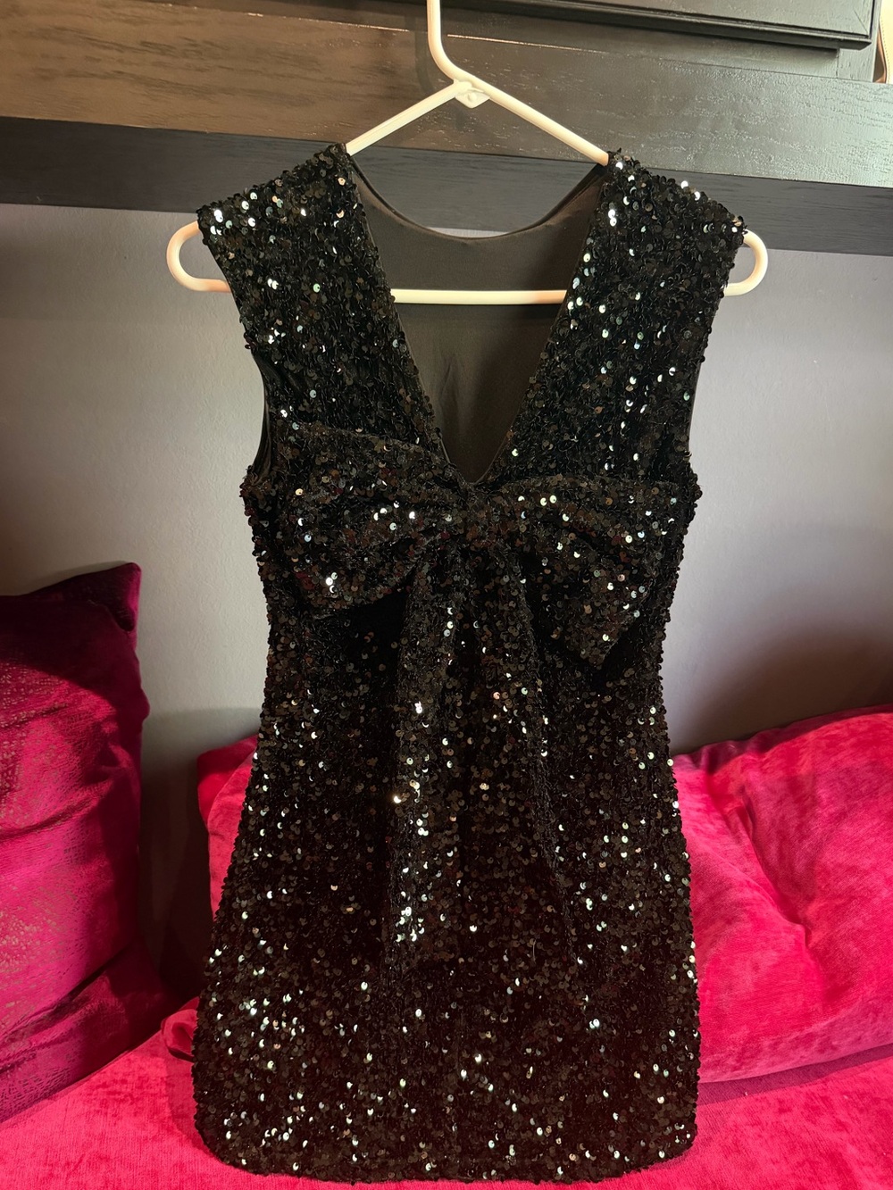 H&M Dark Green Sequin Holiday Dress